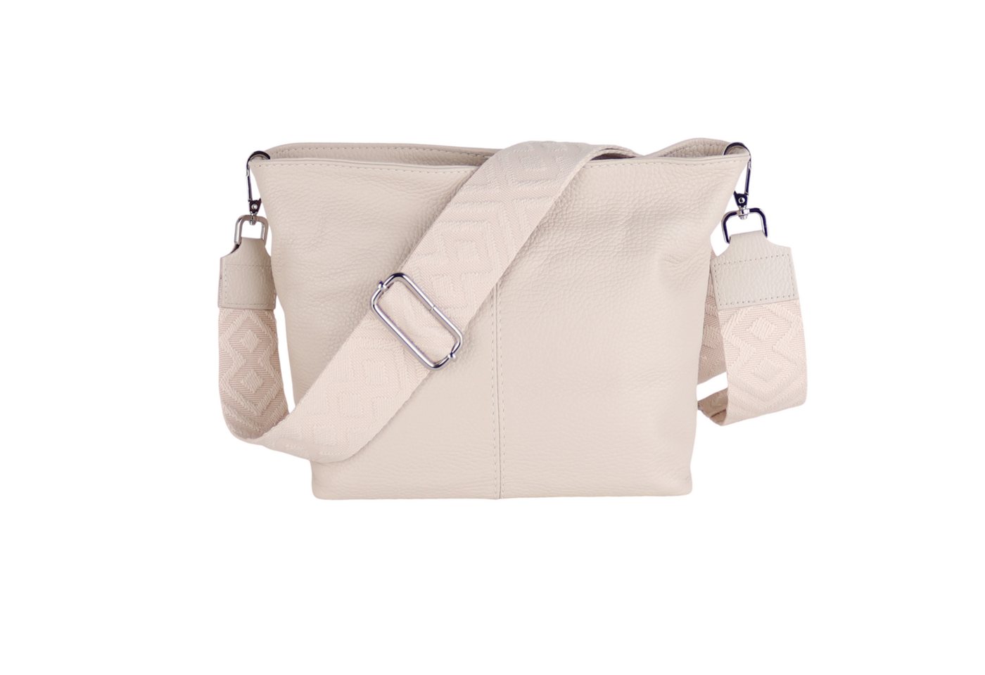 MIRROSI Umhängetasche Damen Crossbody Bag, Echtleder Made In Italy (Schultertasche für jeden Anlass (1 Tasche & 2 Gurte), BOHO Style), 30x20x13cm, gemusterten& verstellbaren Schulterriemen von MIRROSI