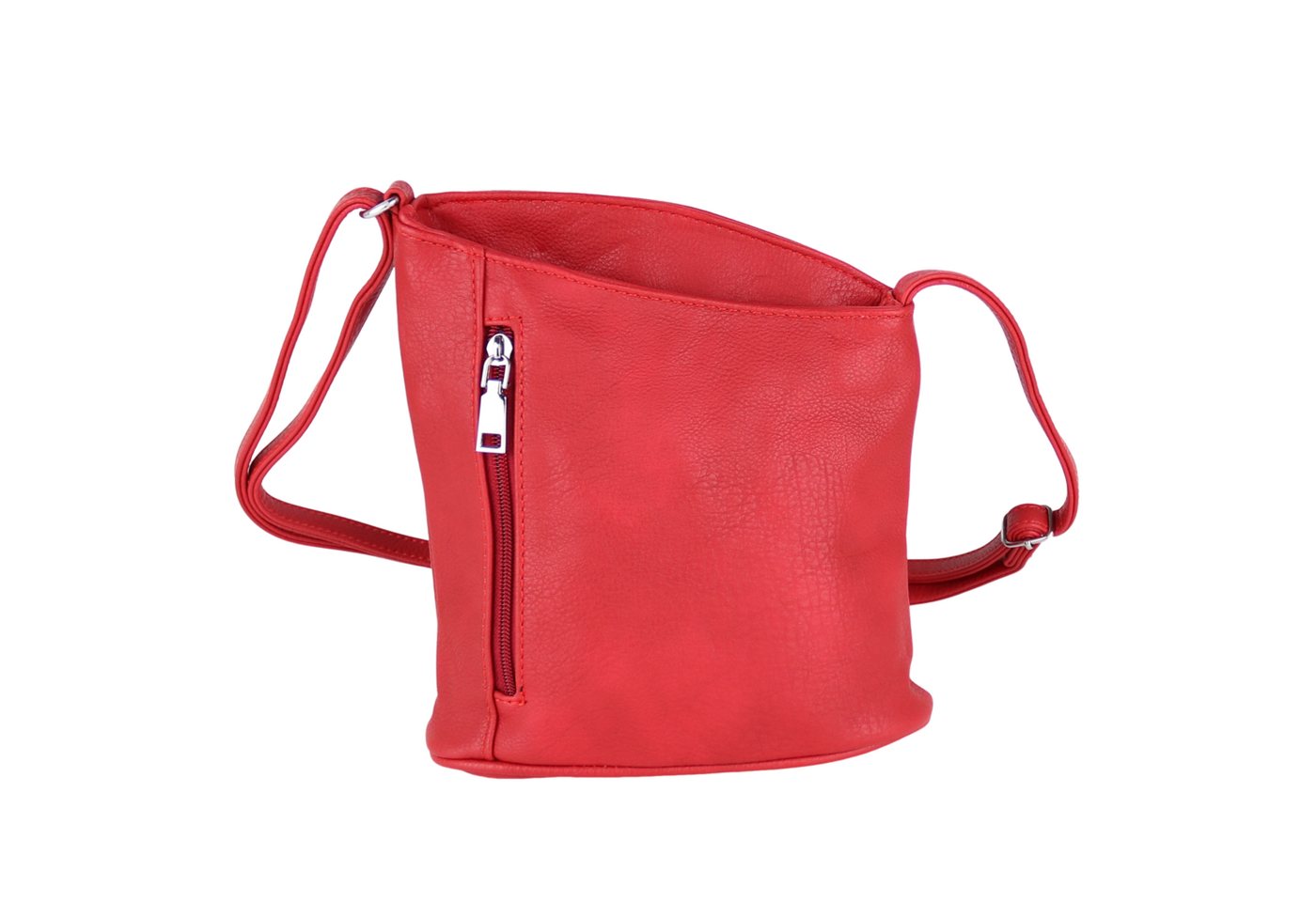 MIRROSI Umhängetasche Damen Crossbody Bag, Klein 20,5x22x7cm (aus hochwertigem Kunstleder Veganleder Leder, 4 Farben auswählbar: Schwarz, Rot, Weiß, Grau), Kleine Tasche, Schultertasche für jeden Anlass von MIRROSI