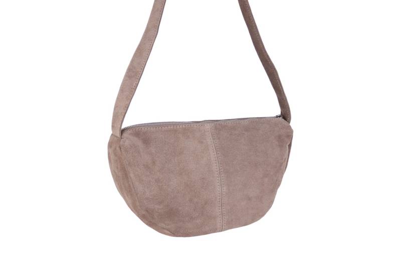 MIRROSI Umhängetasche Damen Crossbody Bag, Wildleder Echtleder Made In Italy, Große Damen Tasche 33x20x10cm von MIRROSI