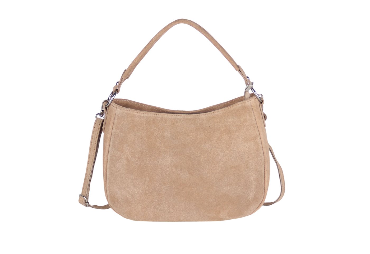 MIRROSI Umhängetasche Damen Crossbody Bag, Wildleder Echtleder Made In Italy, Mittelgroße Damen Tasche 30x23x18cm von MIRROSI