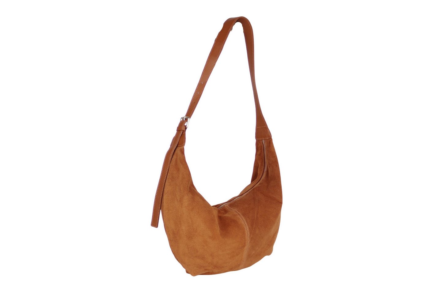 MIRROSI Umhängetasche Damen Crossbody Bag, Wildleder Echtleder Made In Italy, Mittelgroße Große Damen Tasche ca.45x35x10cm von MIRROSI