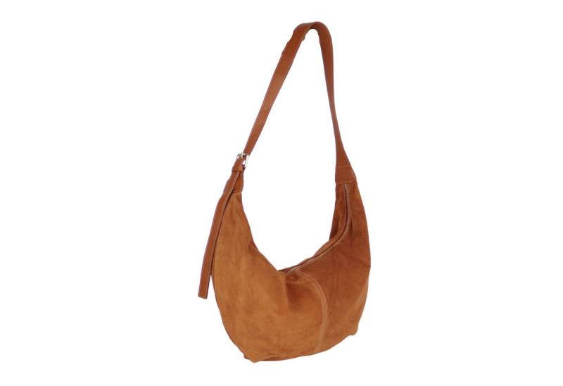 MIRROSI Umhängetasche Damen Crossbody Bag, Wildleder Echtleder Made In Italy, Mittelgroße Große Damen Tasche ca.45x35x10cm von MIRROSI