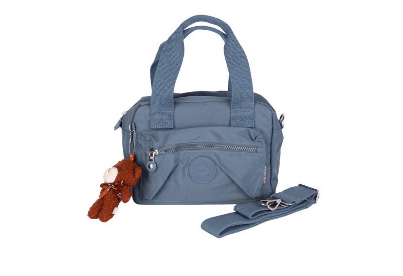 MIRROSI Umhängetasche Damen Schultertasche, Henkeltasche, ca.25x17x10 cm, Mit süßem Bär-Anhänger von MIRROSI