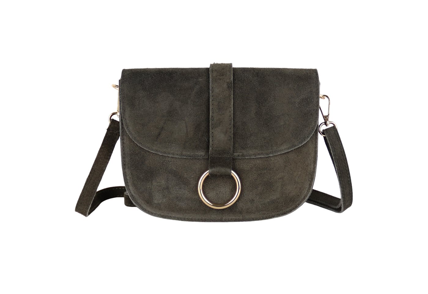 MIRROSI Umhängetasche Damen aus Echtleder, Wildleder, Made in Italy (22x17,5x6,5cm), Crossbody aus Veloursleder, Echtes Leder von MIRROSI