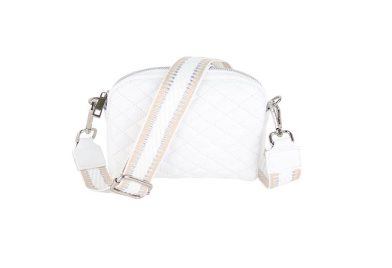 MIRROSI Umhängetasche Damen klein Crossbody Bag, Echtleder Made in Italy (18x13x5,5cm), Boho-Style Schulterriemen, Längeverstellbar), Gurt 3,8cm breit von MIRROSI