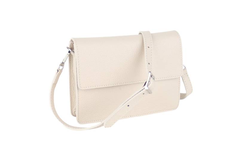 MIRROSI Umhängetasche Damen klein Crossbody Bag, Echtleder Made in Italy (Maße: L20cm x H15cm x B5cm), Hauptfach mit Klappe, 1 Hinterfach von MIRROSI