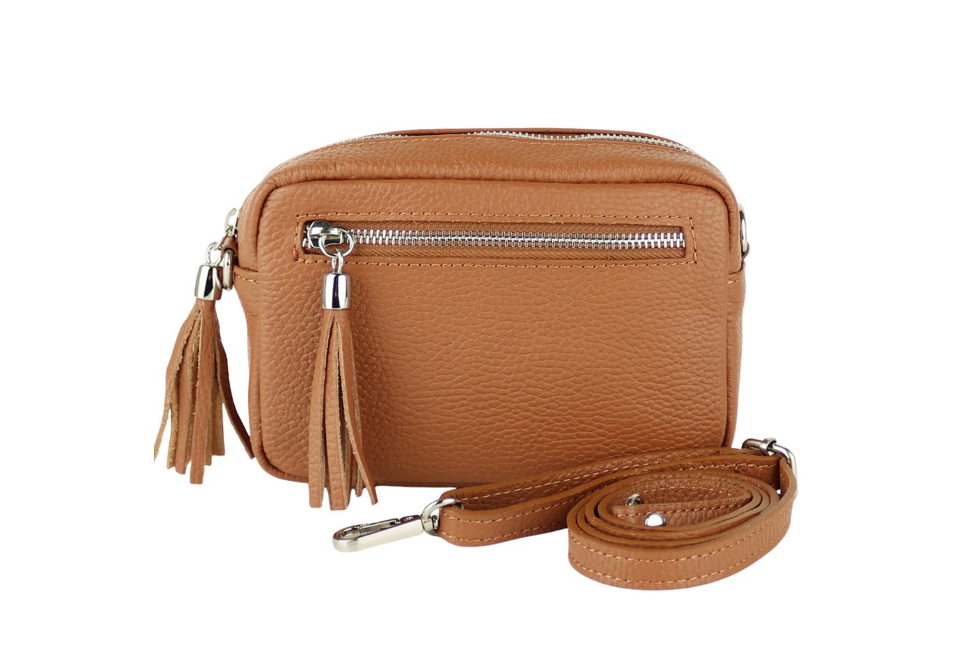 MIRROSI Umhängetasche Damen klein Crossbody Bag, Echtleder Made in Italy (verstellbaren Schulterriemen), (20x14x6cm) von MIRROSI