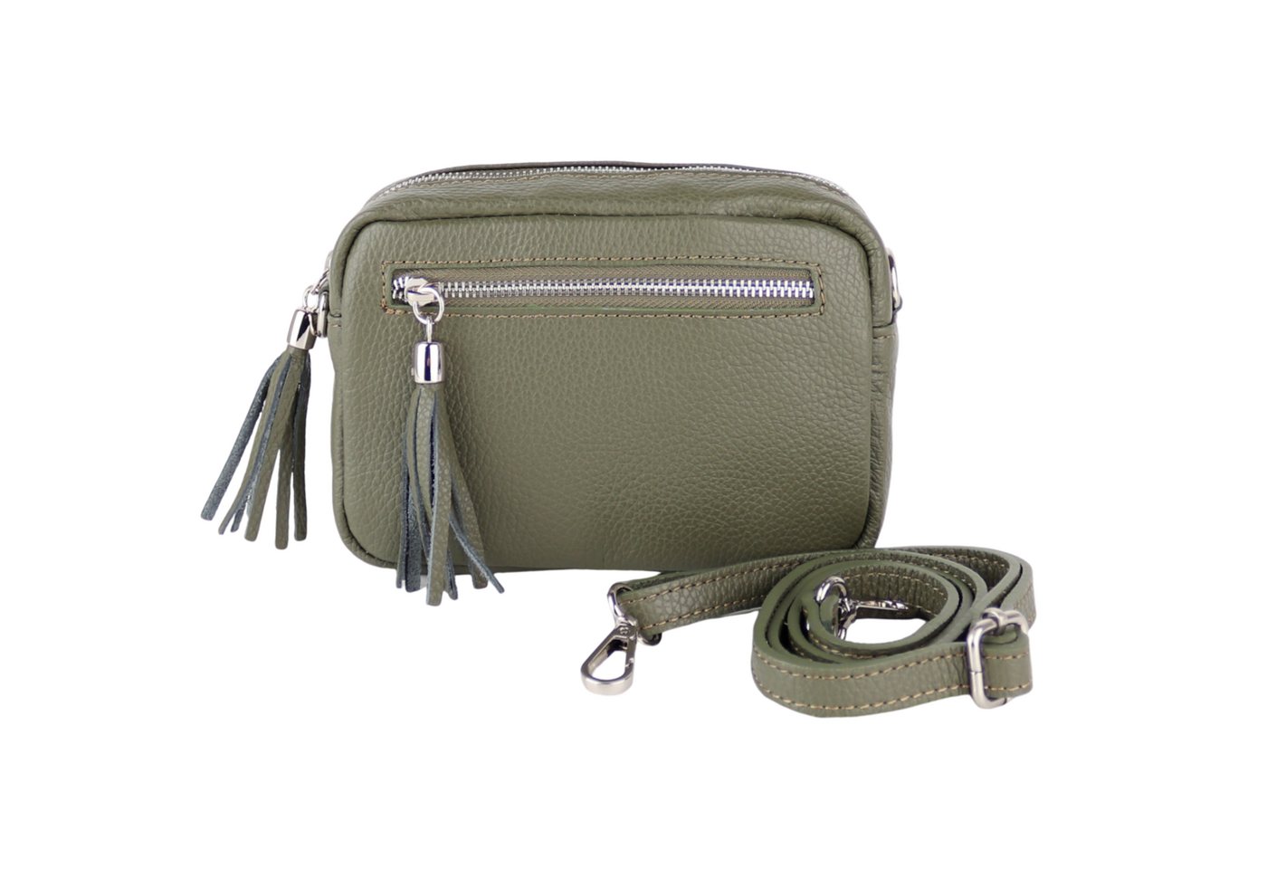 MIRROSI Umhängetasche Damen klein Crossbody Bag, Echtleder Made in Italy (verstellbaren Schulterriemen), (20x14x6cm) von MIRROSI