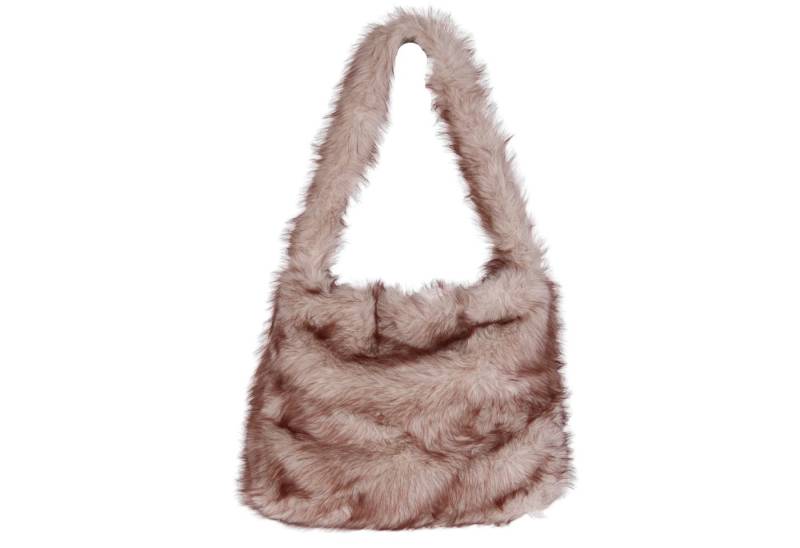 MIRROSI Umhängetasche aus Kunstfell Kuschelweich Schultertasche, Unifarben, ca. 35x30x15cm von MIRROSI
