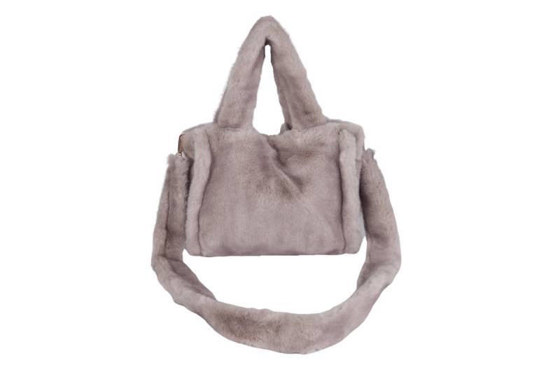 MIRROSI Umhängetasche aus Kunstfell Kuschelweich Schultertasche Henkeltasche, Unifarben oder Leo , ca. 25x20x10cm von MIRROSI