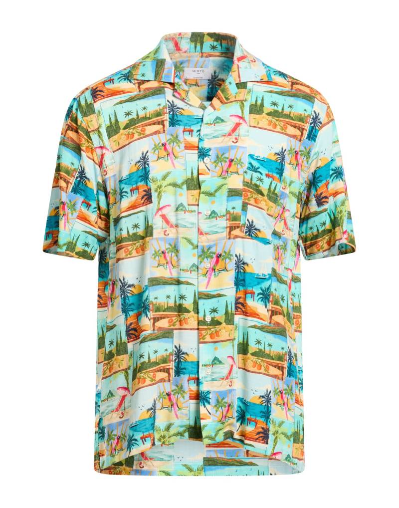 MIRTO Hemd Herren Azurblau von MIRTO