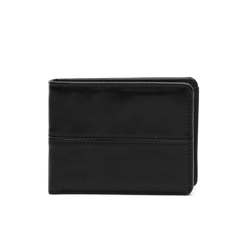 MISAKO Alfi Herrenbrieftasche - Elegante Herren-Brieftasche aus Kunstleder Alfi Schwarz 9 X 12 X 2 cm von MISAKO