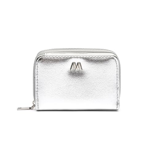 MISAKO Artis Kleines Portemonnaie mit Metallic-Finish Damen - Artis Silber 8 X 11 X 3 cm von MISAKO