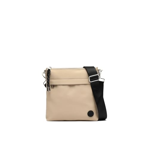 MISAKO Auster kleine Umhängetasche aus Nylon - Kleine Damen-Umhängetaschen - Lässige, modische, bequeme und robuste Taschen Auster Beige 23 X 22 X 3 cm von MISAKO