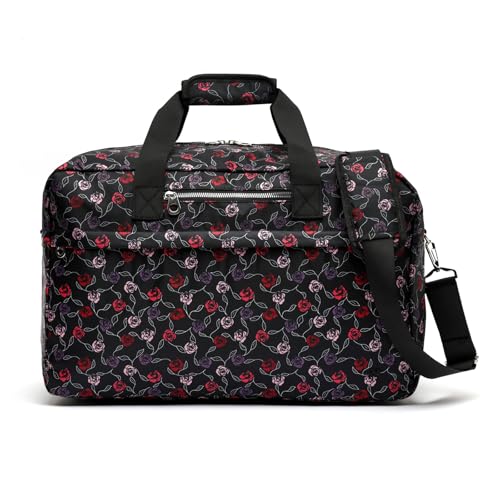 MISAKO Blush Bedruckte Weekender-Tasche mit abnehmbarem Schulterriemen Damen - Blush Schwarz 30 X 47 X 23 cm von MISAKO