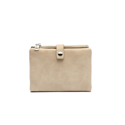 MISAKO Brigi kleine Handtasche - Kleine Damen-Geldbörse - Geräumig und robust Brigi Beige 9 X 12 X 2 cm von MISAKO