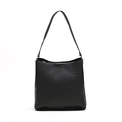 MISAKO Conti Hobo-Tasche mit verstellbarem Griff - Damentasche modisch - Elegante Handtaschen für Alltag & Party Conti Schwarz 27 X 29 X 12 cm von MISAKO