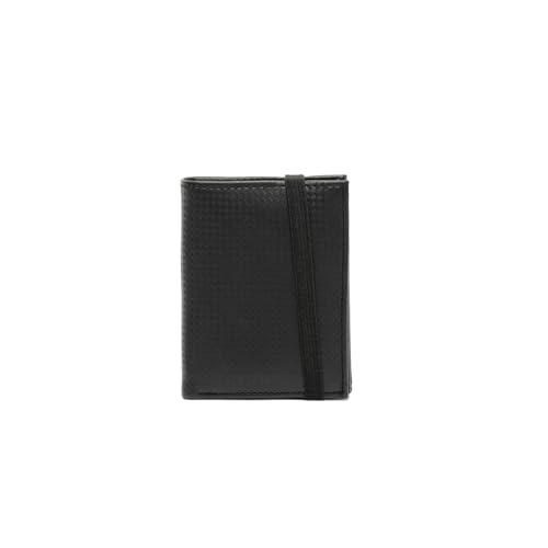 MISAKO DAMERI Kleine Herrengeldbörse - Elegante Herren-Brieftasche aus Kunstleder Dameri Schwarz 10 X 8 X 2 cm von MISAKO