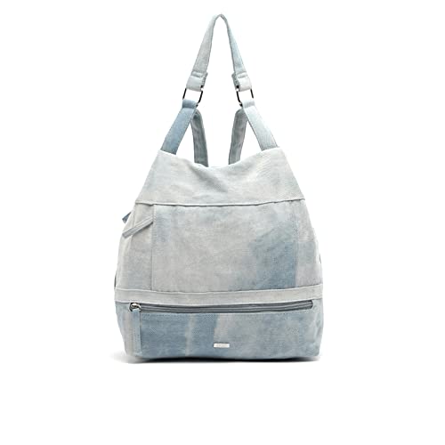 MISAKO Denim Anti-Diebstahl-Rucksack aus Denim - Anti-Diebstahl-Rucksack - Kleiner und geräumiger Damen-Casual-Rucksack Denim Blau 30 X 28 X 11 cm von MISAKO