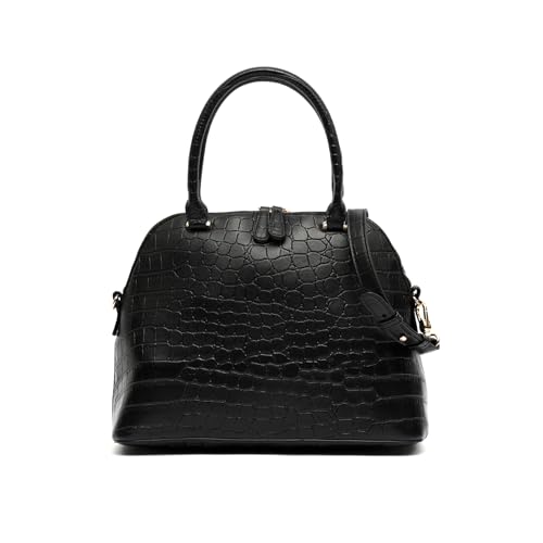 MISAKO Denixa-1 Bowlingtasche mit Animal-Print und abnehmbarem Schulterriemen Damen - Denixa-1 Schwarz 22x30x11cm von MISAKO