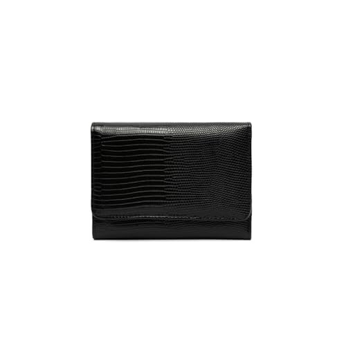 MISAKO Edelmina Mittelgroßes Portemonnaie mit Tiermotiv Damen - Edelmina Schwarz 10 X 15 X 3 cm von MISAKO
