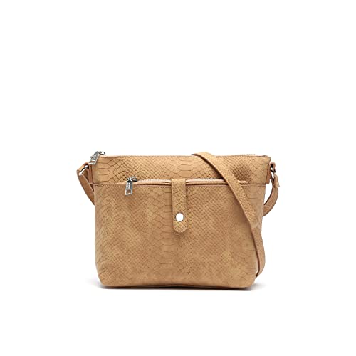 MISAKO Elbas Kleine Umhängetasche mit Tiermuster Damen - Elbas Beige 19 X 21 X 6 cm von MISAKO