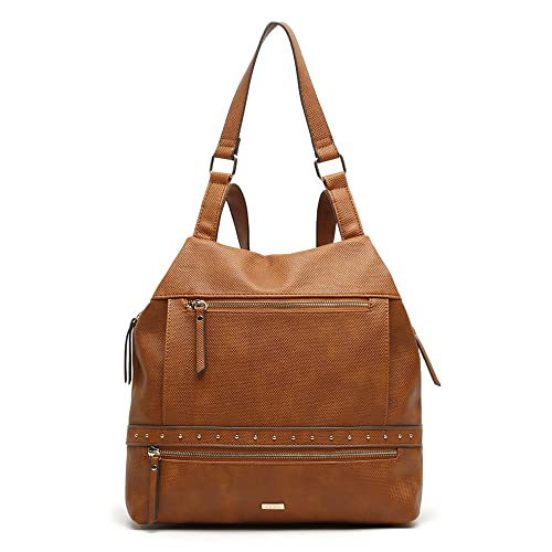 MISAKO Engri Antidiebstahl-Rucksack mit metallischen Details Damen - Engri Kamel 30 X 28 X 11 cm von MISAKO