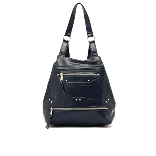 MISAKO Erosa Anti-Diebstahl-Rucksack mit Metalldetails Damen - Erosa Blau 30x28x11 cm von MISAKO