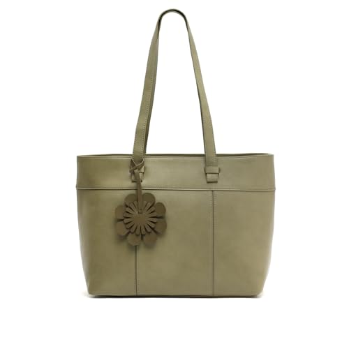 MISAKO Filiberta große Shopper-Tasche mit Aufhängevorrichtung Damen - Filiberta Grün 26x32x14cm von MISAKO