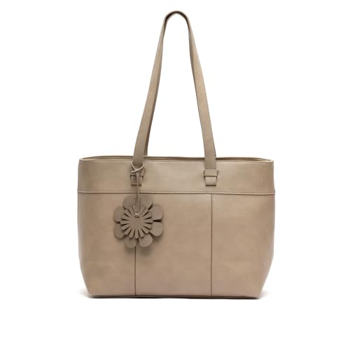 MISAKO Filiberta große Shopper-Tasche mit Aufhängevorrichtung Damen - Filiberta Stein 26x32x14cm von MISAKO