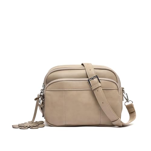 MISAKO Filiberti Umhängetasche mit Aufhängevorrichtung Damen - Filiberti Stein 18x23x10cm von MISAKO