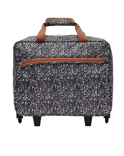 MISAKO Flor Aktentasche auf Rädern bedruckt Damen - Flor Grau 32x42x15cm von MISAKO