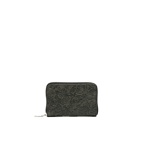MISAKO Frise Kleine Geldbörse Damen - Frise Schwarz 10 X 14 X 2 cm von MISAKO