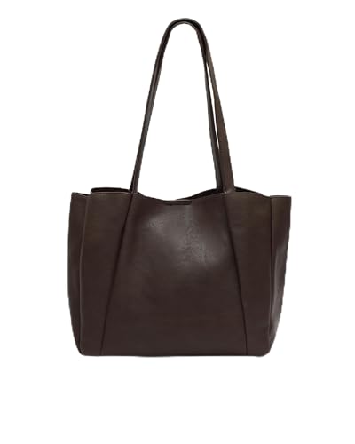 MISAKO Giseli Große Shopper-Tasche mit herausnehmbarem Kulturbeutel Damen - Giseli Braun 28x31x13cm von MISAKO
