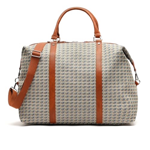 MISAKO Kusi Wochenendtasche mit Jacquarddruck und abnehmbarem Schulterriemen Damen - Kusi Mehrfarbig 42x65x24 cm von MISAKO