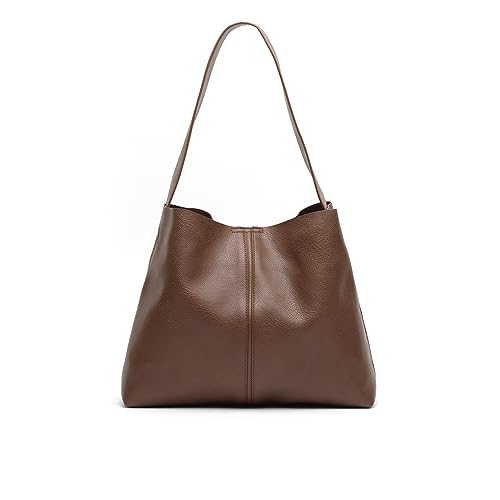 MISAKO MIS Große Hobo-Tasche - Hobotaschen Damen - Große Schultertaschen modisch & lässig - Elegant & robust Mis Braun 30 X 37 X 12 cm von MISAKO