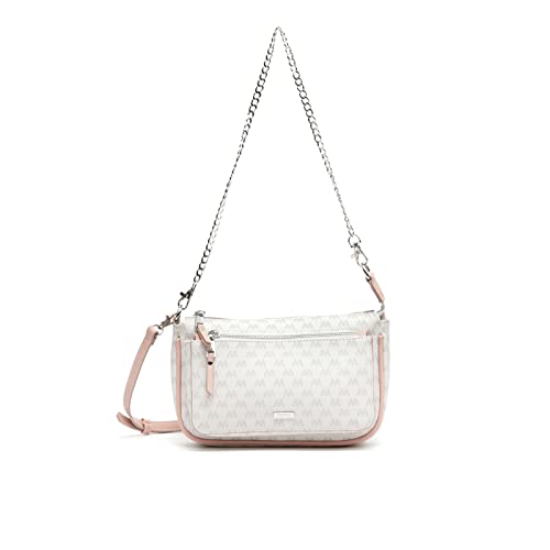 MISAKO Monogram Kleine Umhängetasche mit Monogramm-Druck Damen - Monogram Rosa 14 X 22 X 6 cm von MISAKO