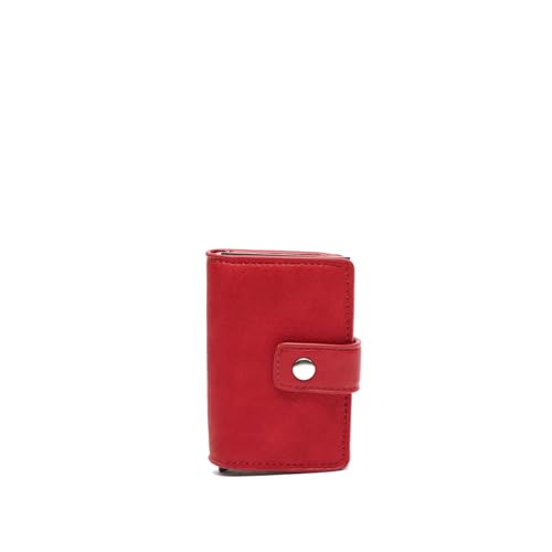 MISAKO Medea Kleine Geldbörse mit Fach für Geldscheine und Karten Damen - Medea Rot 7x9x2cm von MISAKO