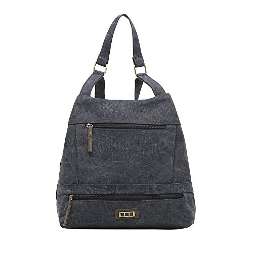 MISAKO Mili Anti-Diebstahl-Rucksack | Mode lässig kleine Baumwolle Rucksack Tasche | Praktisches Design für jeden Tag 29x33x13cm von MISAKO