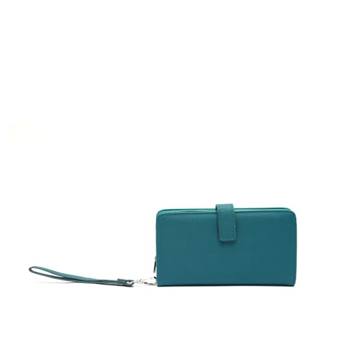 MISAKO Milpa Große Münzgeldbörse mit Handschlaufe Damen - Milpa Grün 11 X 19 X 3 cm von MISAKO