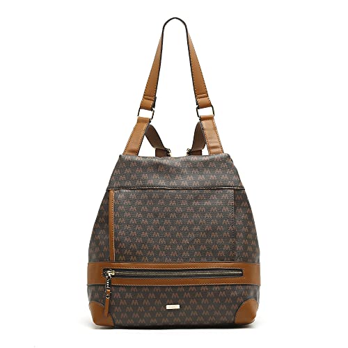 MISAKO Monogram Anti-Diebstahl-Rucksack mit Monogramm-Aufdruck Damen - Monogram 29x33x13 cm von MISAKO