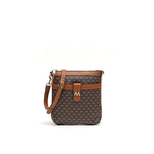 MISAKO Monogramito Kleine Umhängetasche mit Monogramm-Print Monogramito Braun 15 X 22 X 6 cm von MISAKO