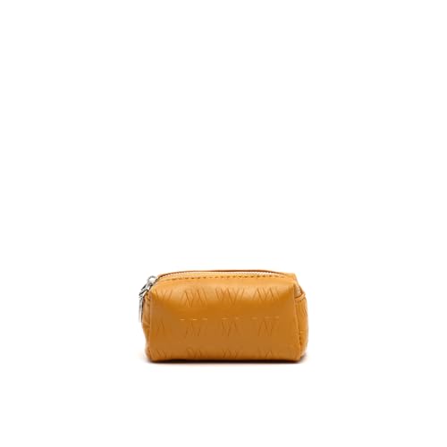 MISAKO Monoset Münzgeldbörse mit Doppelreißverschluss und Monogrammdruck Damen - Monoset Senfgelb 6 X 10 X 4 cm von MISAKO