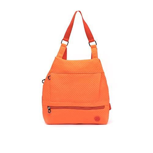 MISAKO NEOSCENT Diebstahlsicherer Rucksack aus Nylon - Modische Damen-Anti-Diebstahl-Rucksacktasche - Kleiner, geräumiger Freizeitrucksack Neoscent Orange 30 X 28 X 11 cm von MISAKO