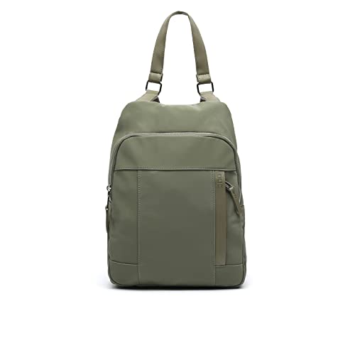 MISAKO Nova Anti-Diebstahl-Rucksack aus Nylon - Modische Damen-Anti-Diebstahl-Rucksacktasche - Kleiner, geräumiger Freizeitrucksack Nova Grün 35 X 26 X 9 cm von MISAKO