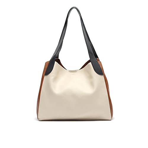 MISAKO Palatin Hobo-Tasche - Damentasche modisch - Elegante Handtaschen für Alltag & Party Palatin Beige 28 X 33 X 18 cm von MISAKO