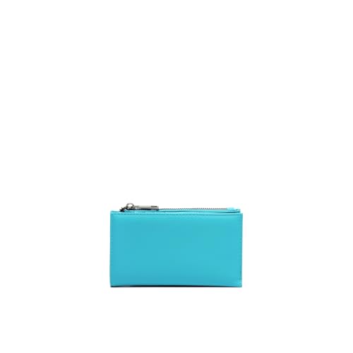 MISAKO Poof Mittlere Nylon-Geldbörse - Schönes mittelgroßes und geräumiges Portemonnaie für Damen - Modisches Accessoire für den Alltag Poof Blau 9 X 16 X 4 cm von MISAKO