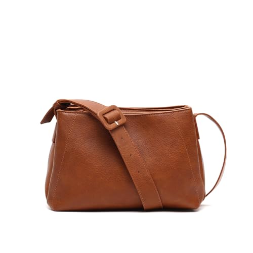 MISAKO Servy Umhängetasche Damen - Servy Kamel 18x25x12cm von MISAKO