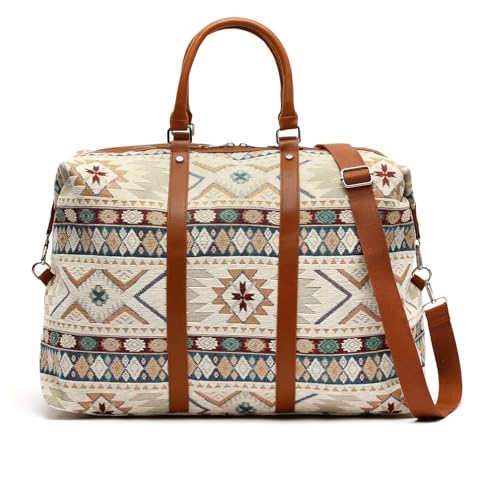 MISAKO Tiani Wochenendtasche mit Jacquardmuster und abnehmbarem Schulterriemen Damen - Tiani Mehrfarbig 42x65x24cm von MISAKO