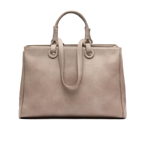 MISAKO Venti große Shopper-Tasche mit Handschlaufe Damen - Venti Stein 28x39x14cm von MISAKO